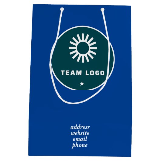 会社カスタムロゴビジネスのプロモーションのギフト ミディアムペーパーバッグ (裏面)