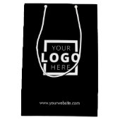 会社カスタムロゴビジネスのプロモーションのギフト ミディアムペーパーバッグ (裏面)