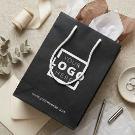 会社カスタムロゴビジネスのプロモーションのギフト ミディアムペーパーバッグ