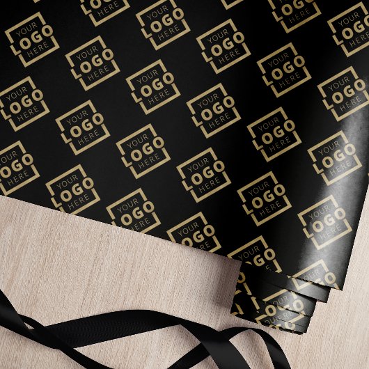 会社カスタムロゴビジネスのプロモーションのギフト ラッピングペーパー