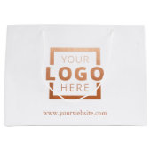 会社カスタムロゴビジネスのプロモーションのギフト ラージペーパーバッグ (正面)