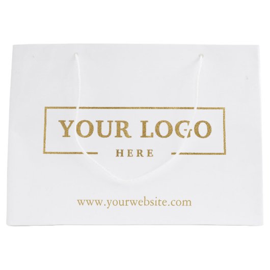 会社カスタムロゴビジネスのプロモーションのギフト ラージペーパーバッグ (正面)