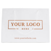 会社カスタムロゴビジネスのプロモーションのギフト ラージペーパーバッグ (正面)