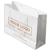 会社カスタムロゴビジネスのプロモーションのギフト ラージペーパーバッグ (正面アングル)