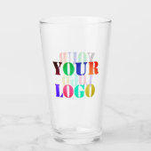 会社カスタムロゴビジネスの宣伝ガラス タンブラーグラス (裏面)