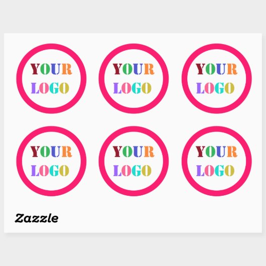 会社カスタムロゴビジネスの宣伝ステッカー ラウンドシール (シート)