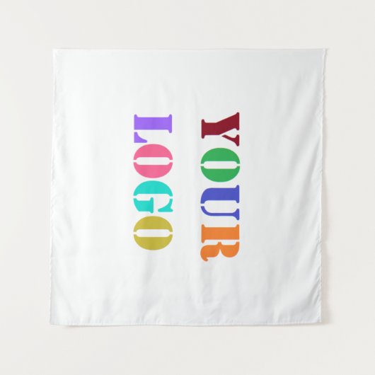 会社カスタムロゴビジネスの宣伝用タペストリー タペストリー (正面(横))