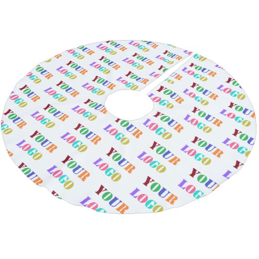 会社カスタムロゴビジネスクリスマスツリースカート ブラッシュドポリエステルツリースカート (アングル)