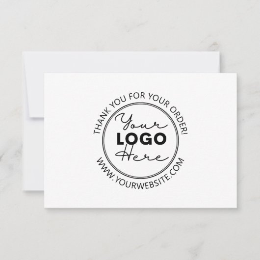 会社カスタムロゴビジネスフラットサンキューカード サンキューカード (正面)