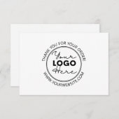 会社カスタムロゴビジネスフラットサンキューカード サンキューカード (正面/裏面)