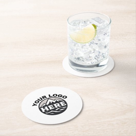 会社カスタムロゴビジネスブランドサークル ラウンドペーパーコースター (インサイチュ)