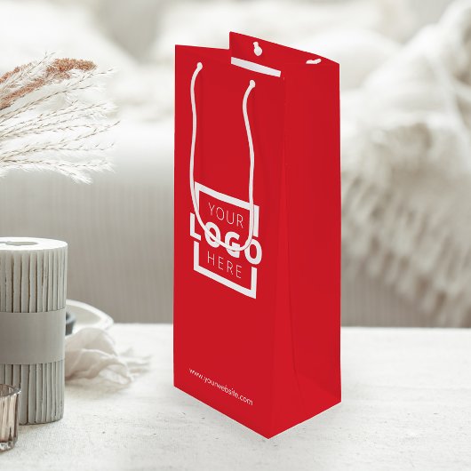 会社カスタムロゴビジネスプロモレッドショッピング ワインギフトバッグ