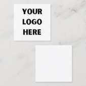 会社カスタムロゴビジネス従業員スタッフトラック スクエア名刺 (正面/裏面)