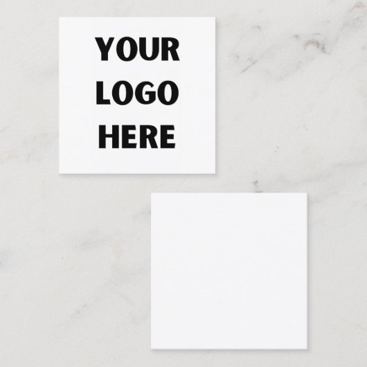 会社カスタムロゴビジネス従業員スタッフトラック スクエア名刺 (正面/裏面)