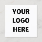 会社カスタムロゴビジネス従業員スタッフトラック スクエア名刺 (正面)