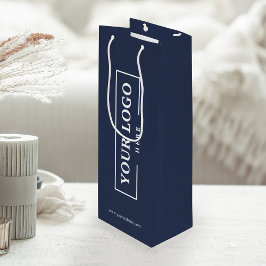 会社カスタムロゴビジネス販売促進ブルーギフト ワインギフトバッグ