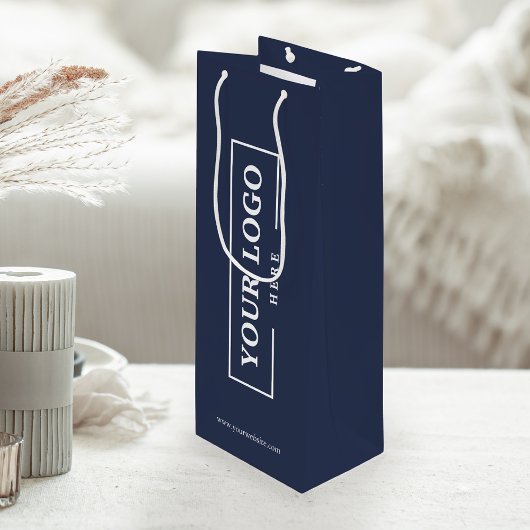 会社カスタムロゴビジネス販売促進ブルーギフト ワインギフトバッグ