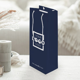 会社カスタムロゴビジネス販売促進ブルーギフト ワインギフトバッグ