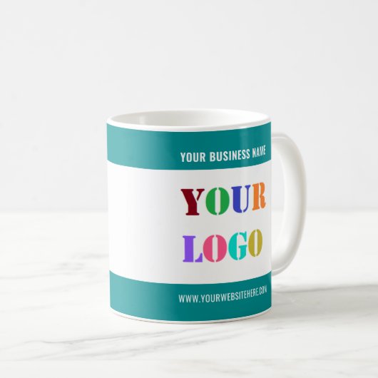 会社カスタムロゴプロモーション事業のマググ コーヒーマグカップ (正面右)