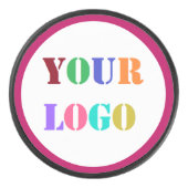 会社カスタムロゴホッケーパックデザイン独自 アイスホッケーパック (正面)