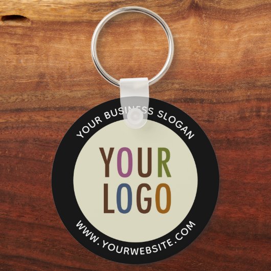 会社カスタムロゴボタンKeychain No Minimum キーホルダー (正面)