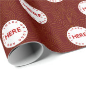 会社カスタムロゴレトロ赤金ゴールド包装ラップ ラッピングペーパー (ロールコーナー)