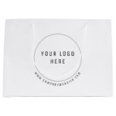 会社カスタムロゴ付き紙ショッピングバッグ ラージペーパーバッグ (正面)