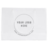 会社カスタムロゴ付き紙ショッピングバッグ ラージペーパーバッグ (裏面)