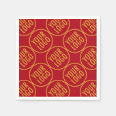 会社カスタムロゴ付き紙ナプキンス低最小数 スタンダードカクテルナプキン (正面)