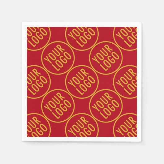 会社カスタムロゴ付き紙ナプキンス低最小数 スタンダードカクテルナプキン (正面)