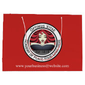 会社カスタムロゴ入り大型ショッピングバッグ ラージペーパーバッグ (裏面)