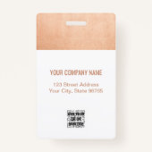 会社カスタムロゴ基本バーコード社員の写真 バッジ (裏面)