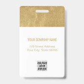 会社カスタムロゴ基本バーコード社員の写真 バッジ (裏面)