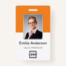 会社カスタムロゴ基本バーコード社員の写真