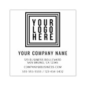 会社カスタムロゴ差出人住所 ラバースタンプ (インプリント)