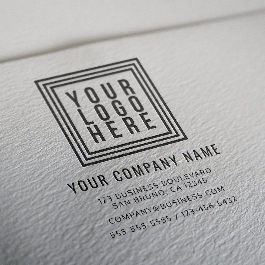 会社カスタムロゴ差出人住所 ラバースタンプ