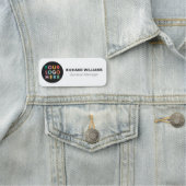 会社カスタムロゴ従業員の磁気安全ピン 名札 (インサイチュ)