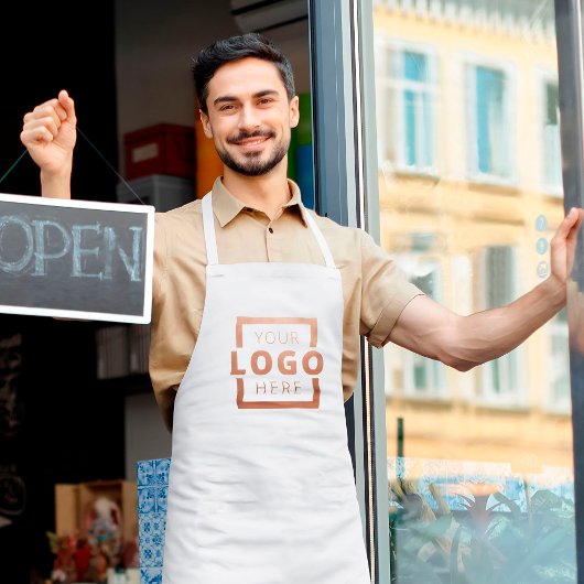 会社カスタムロゴ従業員スタッフ ロングエプロン