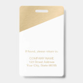 会社カスタムロゴ従業員フォトブラシ付き金ゴールド バッジ (裏面)