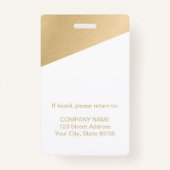 会社カスタムロゴ従業員フォトブラシ付き金ゴールド バッジ (裏面)