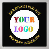 会社カスタムロゴ文字フォイルプリント選択カラー 箔ポスター (正面)