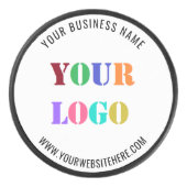 会社カスタムロゴ文字ホッケーパックテンプレート アイスホッケーパック (正面)