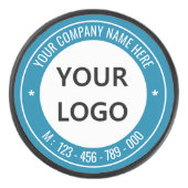 会社カスタムロゴ文字ホッケーパック選択カラー アイスホッケーパック (正面)