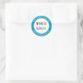 会社カスタムロゴ文字ラウンドステッカーあなたの色 ラウンドシール (バッグ)