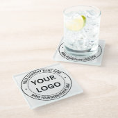 会社カスタムロゴ文字事業ガラスコースター ガラスコースター (アングル)