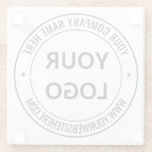 会社カスタムロゴ文字事業ガラスコースター ガラスコースター (裏面)