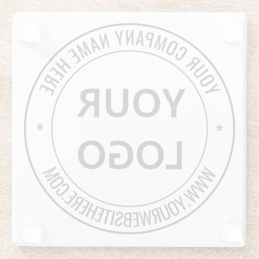 会社カスタムロゴ文字事業ガラスコースター ガラスコースター (裏面)