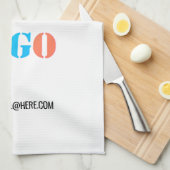 会社カスタムロゴ文字業務用キッチンタオル キッチンタオル (四つ折り)