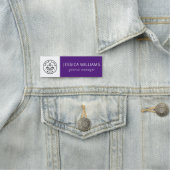 会社カスタムロゴ紫の従業員 名札 (インサイチュ)