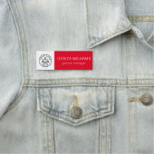 会社カスタムロゴ赤社員 名札 (インサイチュ)